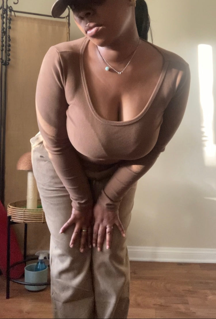 Long sleeve crop T-shirt