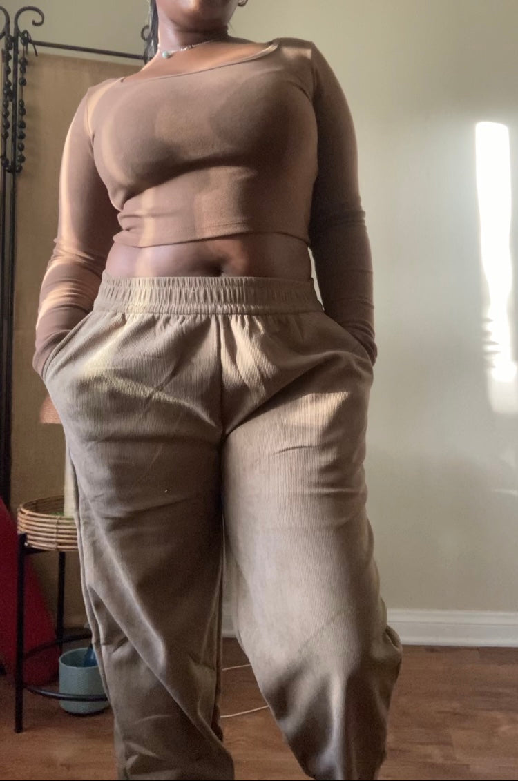 Long sleeve crop T-shirt